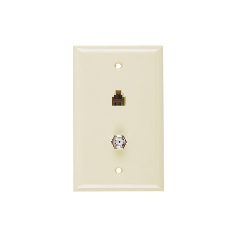 3572 - Toma Coaxial y Teléfono Empotrar, RJ11 y RG6