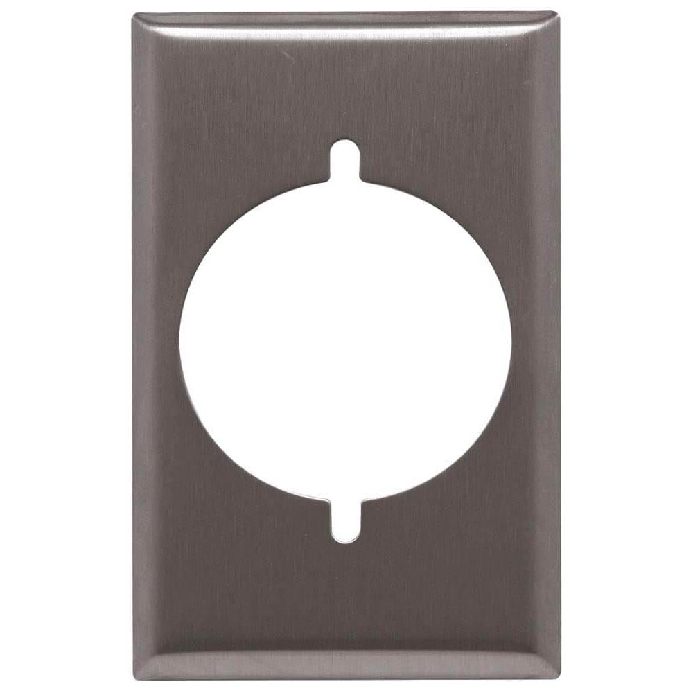 39CH - Placa Metálica para Toma 30A/50A, Acero Inóxidable