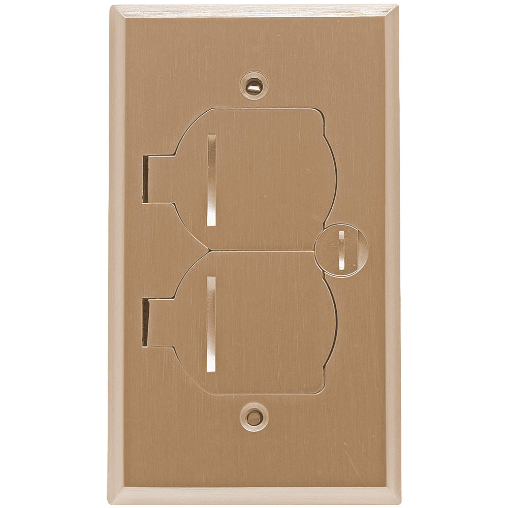 5798FBA – Caja de Piso con Toma Doble, tapa tipo puerta