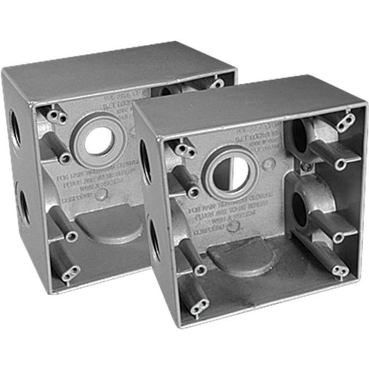 DTB-75 - Caja de Uso Pesado intemperie 3/4” 5 KO