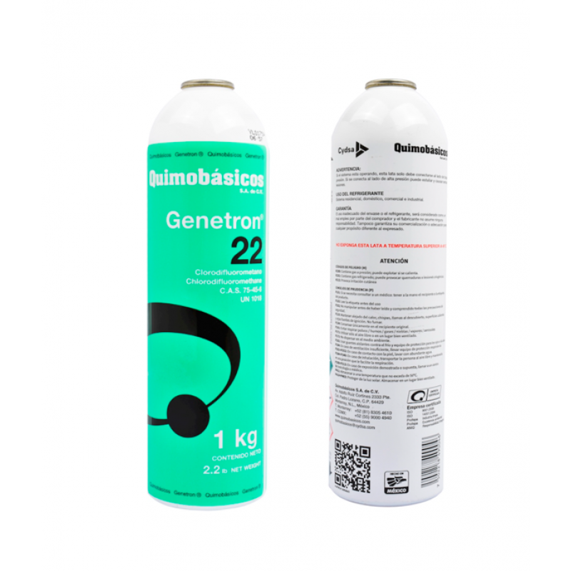 GAS REFRIGERANTE GENETRON 22 DE 1 KG