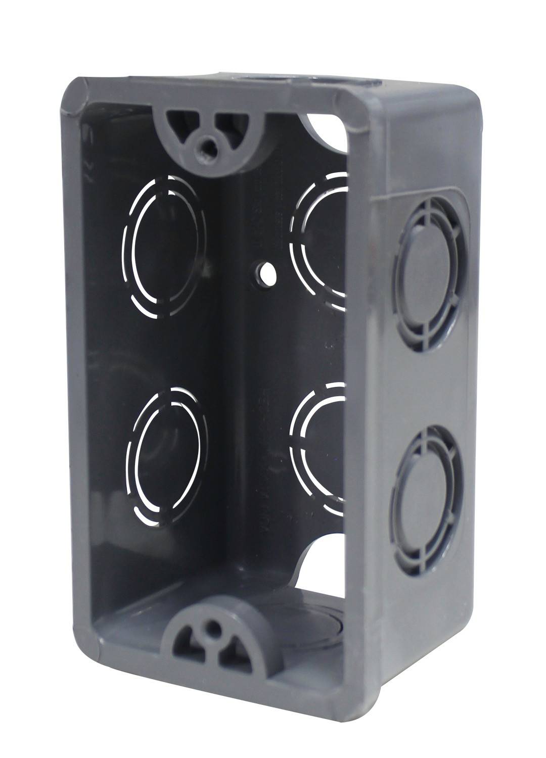 CAJA RECTANGULAR PVC GRIS AMANCO
