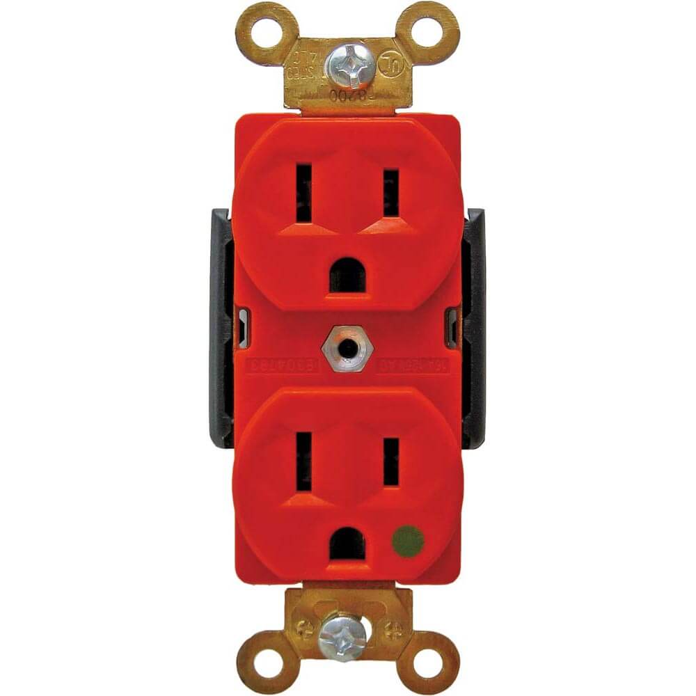 H8200RD – Toma Doble Empotrar, Grado Hospital 15A