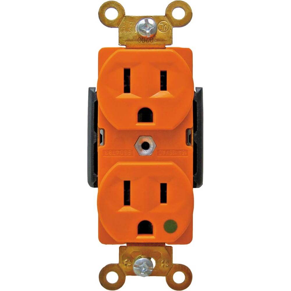 H8200RN – Toma Doble Empotrar, Grado Hospital 15A