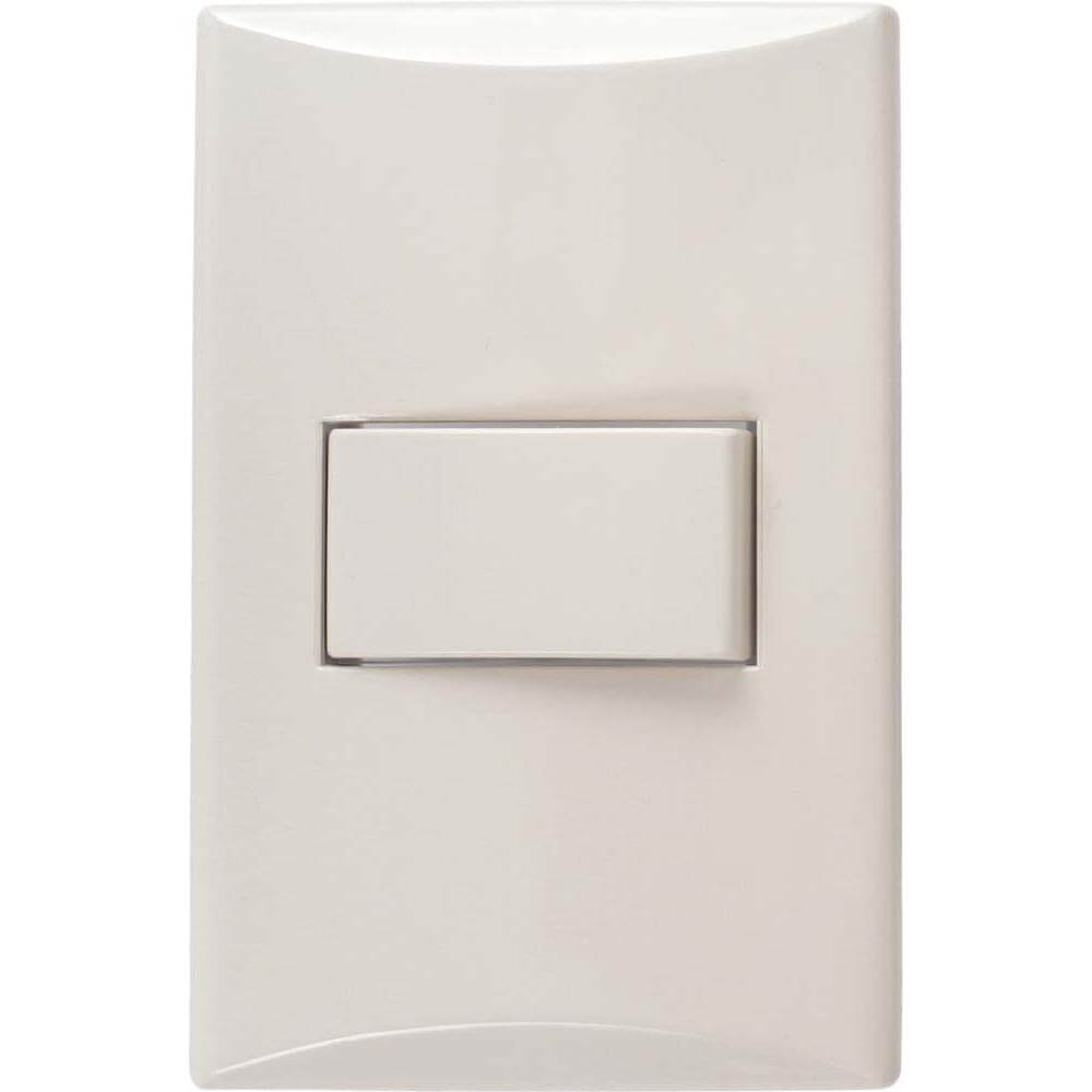 1001V – Interrutor 3 Vías Plata Marfil
