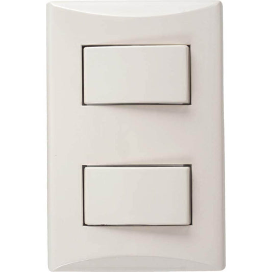1004V – Interruptor Doble Plata Marfil
