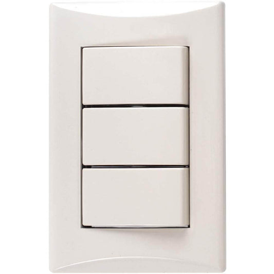 1005V – Interruptor Triple Plata Marfil