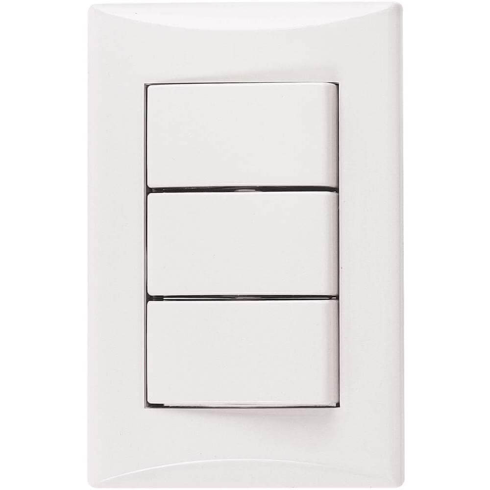1005W – Interruptor Triple Plata