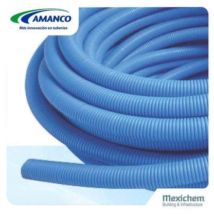 ROLLO DE TECNODUCTO DE 1/2'' AZUL AMANCO