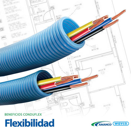 ROLLO DE TECNODUCTO DE 1/2'' AZUL AMANCO