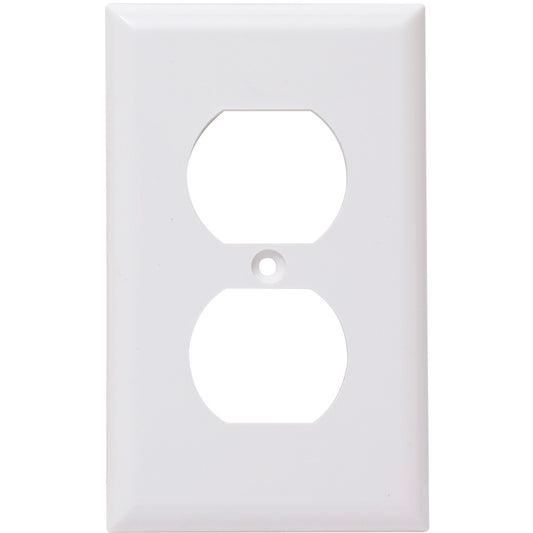 2132W - Placa Toma Doble, Plástica Blanca