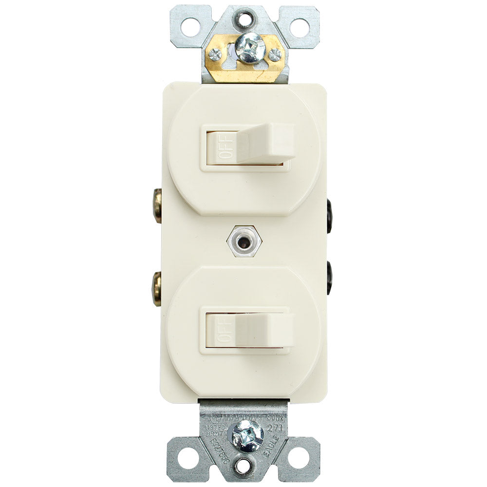 271W - Interruptor Doble de Palanca Blanco