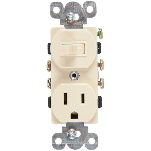 274V - Combinación Toma e Interruptor de Palanca Blanco