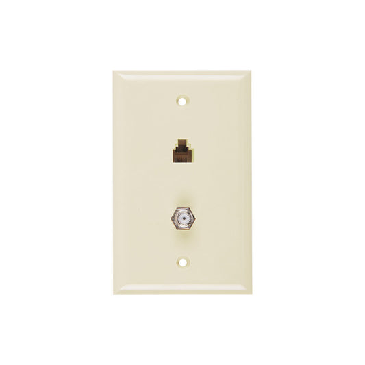 3572 - Toma Coaxial y Teléfono Empotrar, RJ11 y RG6