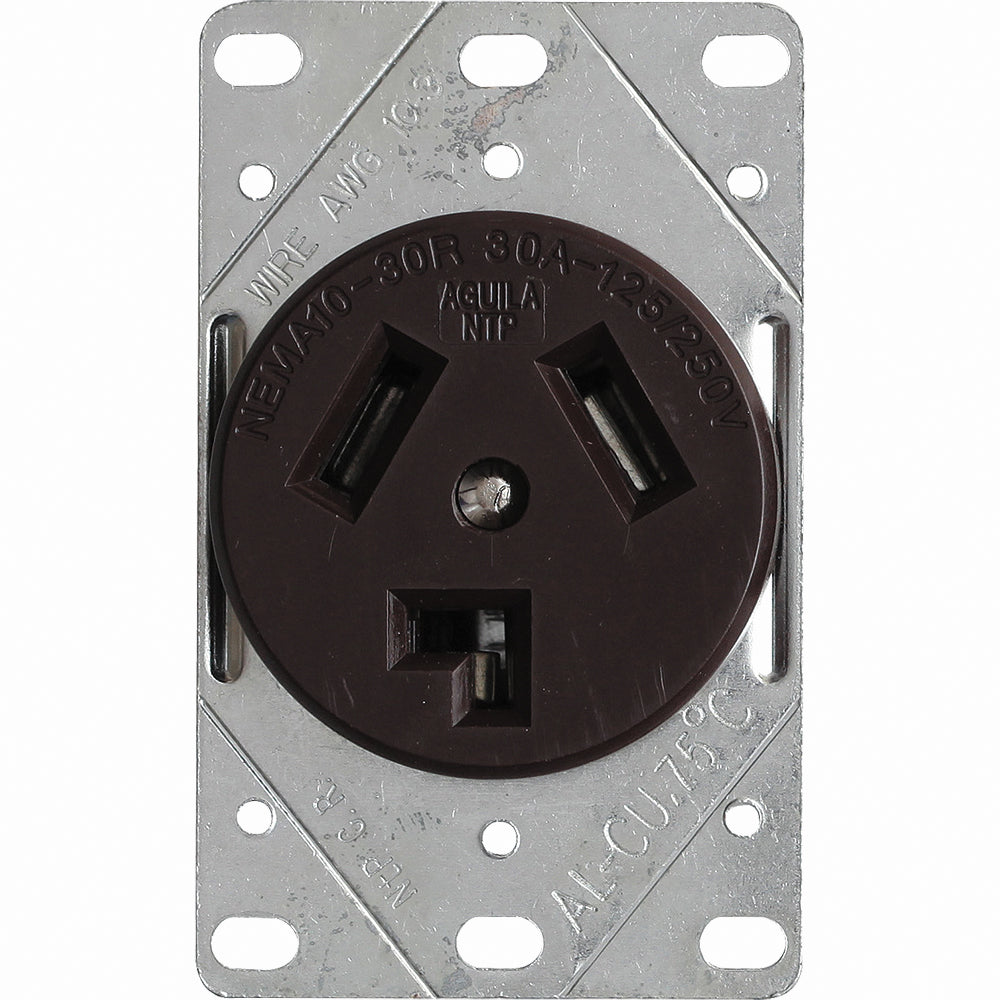 38B - Toma de Empotrar, 30A, 125/250V~, 3P-3W, NEMA 10-30R