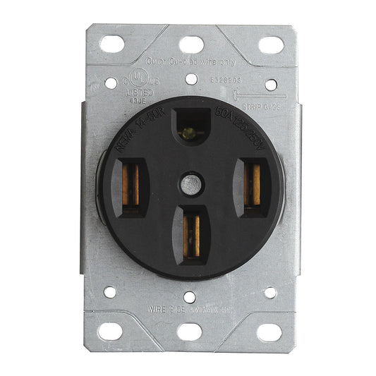1258 - Toma de Empotrar, 50A, 125/250V~, 3P-4W, NEMA 14-50R