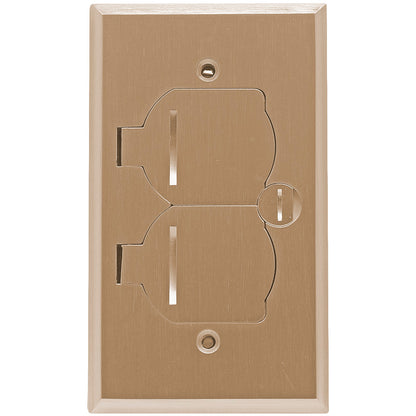 5798FBA – Caja de Piso con Toma Doble, tapa tipo puerta