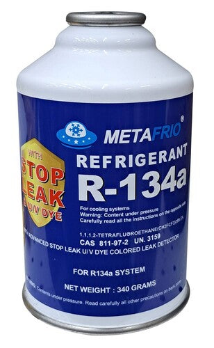 GAS REFRIGERANTE PARA AUTO R134A 340G CON SELLADOR DE FUGA