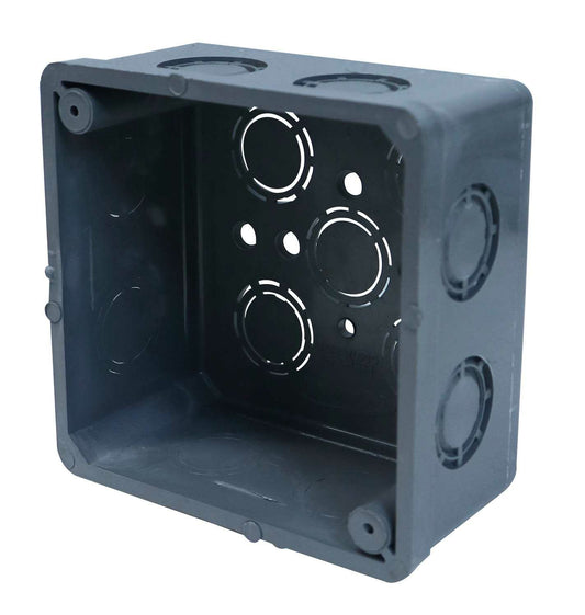CAJA CUADRADA PVC 4X4'' GRIS AMANCO
