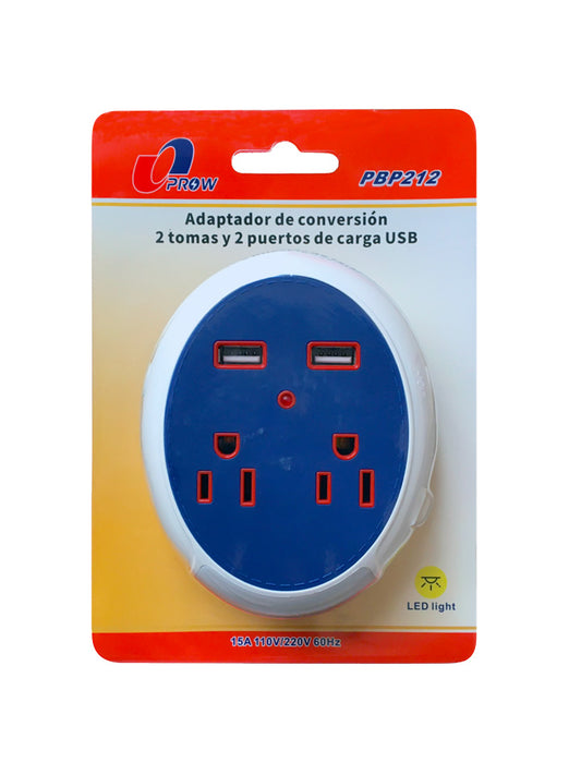 Adaptador con carga USB PROW
